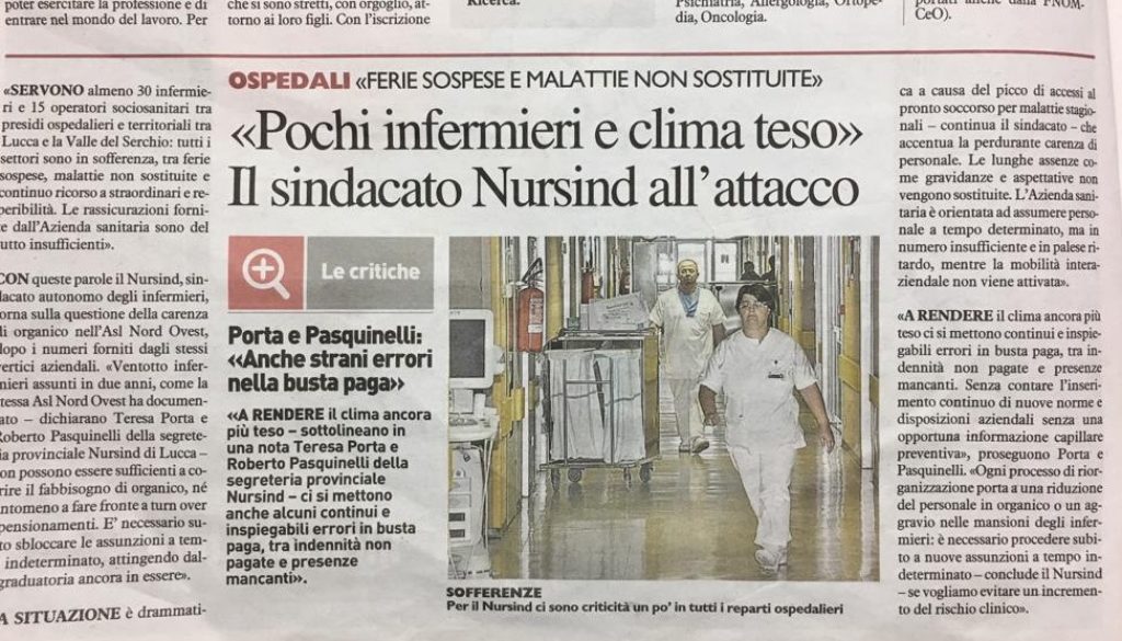 Comunicato stampa  1 Marzo 2019