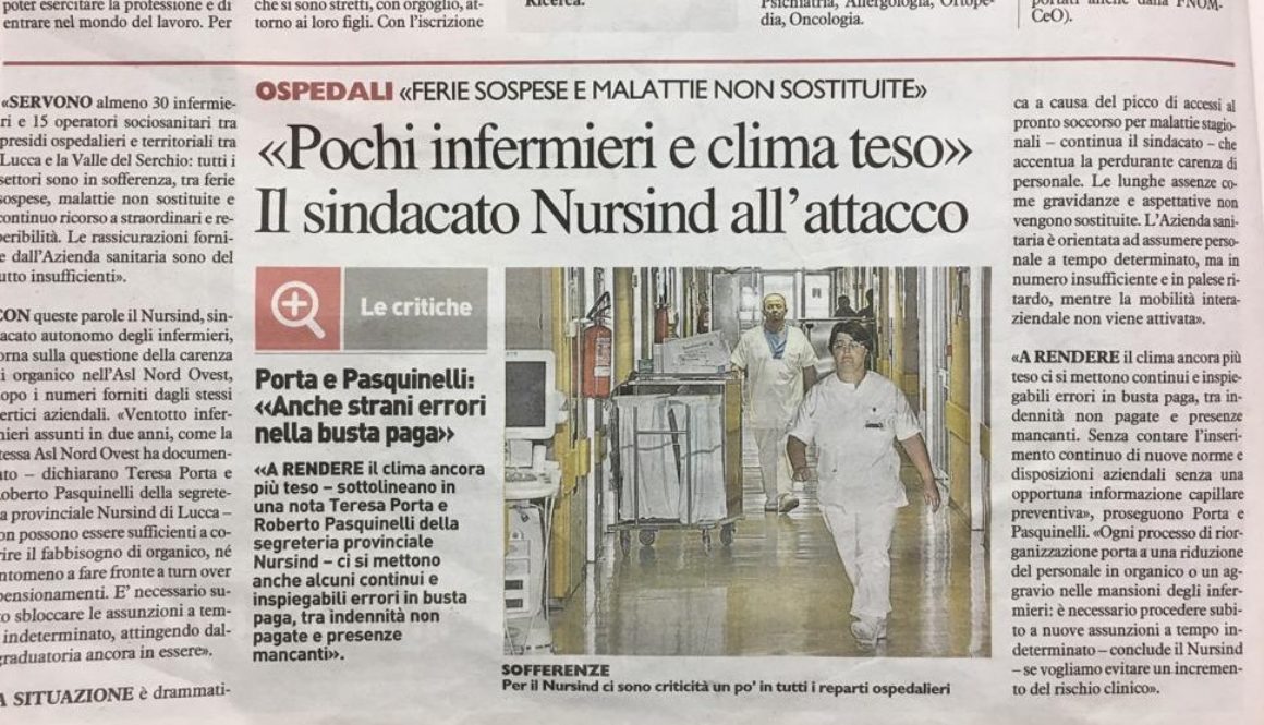 Comunicato stampa  1 Marzo 2019