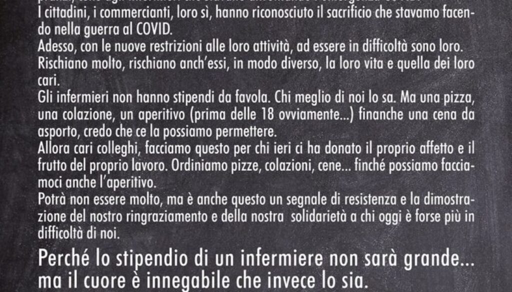 INFERMIERI ACCANTO AI RISTORATORI